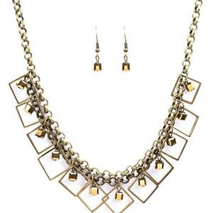 Paparazzi necklace with matching earrings